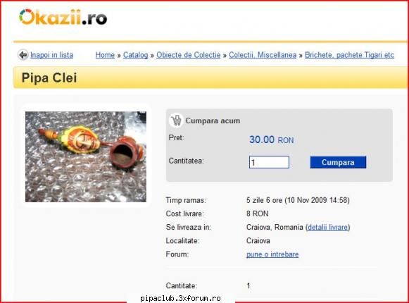 Ce mai gasim pe net... - Si inca o fotografie a pipei de lut - Discutii generale