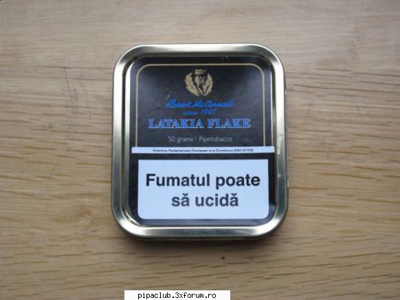 Latakia Flake - Data degustarii : Producatorul tutunului - Robert Mc Connell