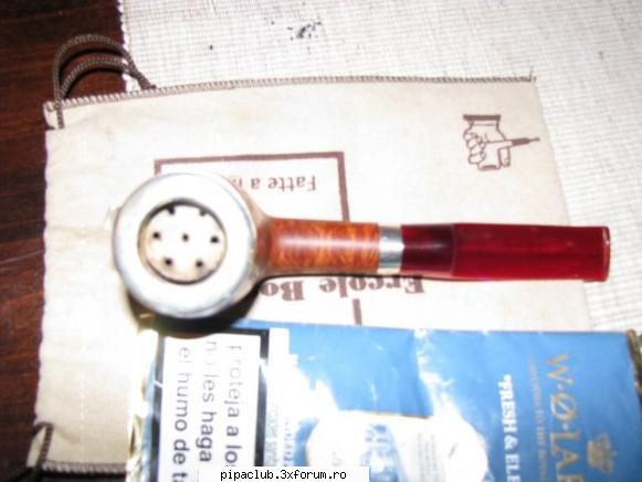 Pipa Brebbia Hand MAde in Italy argint 925 exceptionala - Mustiuc de chihlimbar - Vanzari pipe si accesorii
