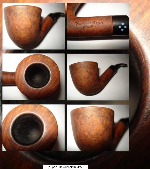 Pipa Sasieni 4 DOT Walnut - Inital lacuita, pipa a fost slefuita pentru o - Vanzari pipe si accesorii